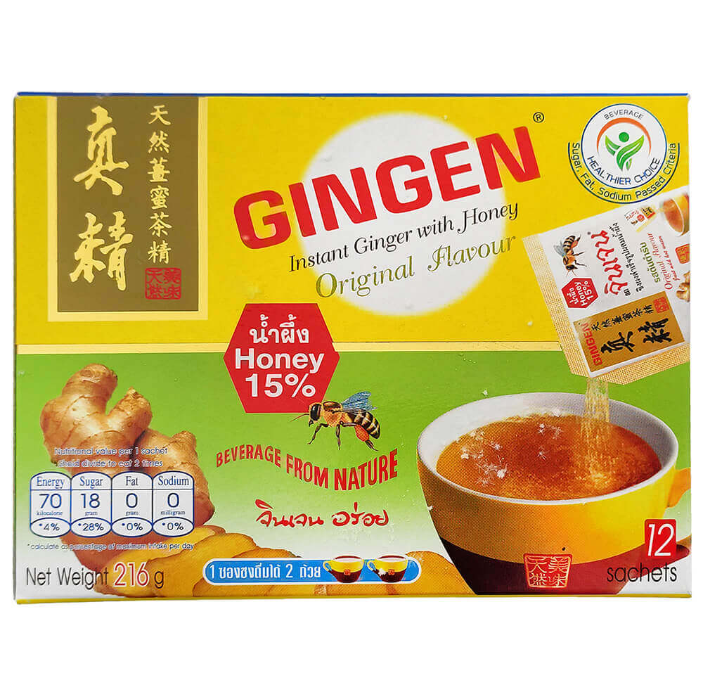 GINGEN Instantní zázvorový nápoj s medem 216 g (12x18g) GINGEN Instantní zázvorový nápoj s medem 216 g (12x18g)