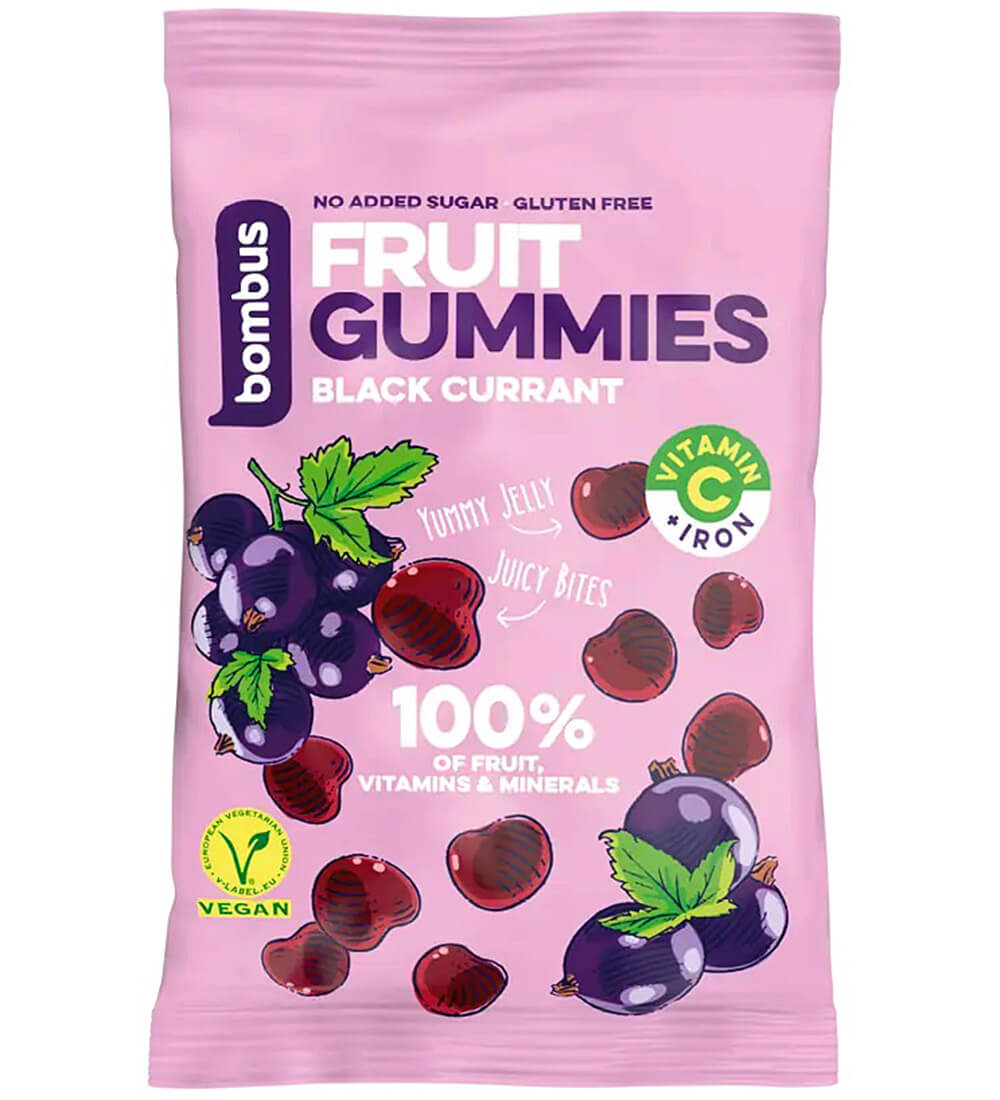 Bombus Fruit gummies černý rybíz 35 g