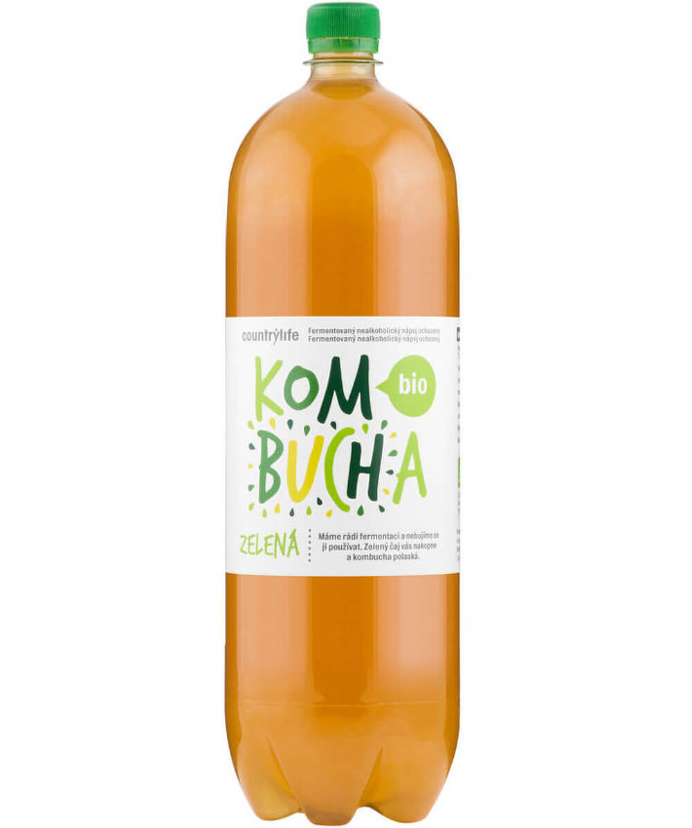 Country Life Kombucha zelený čaj BIO 2 l