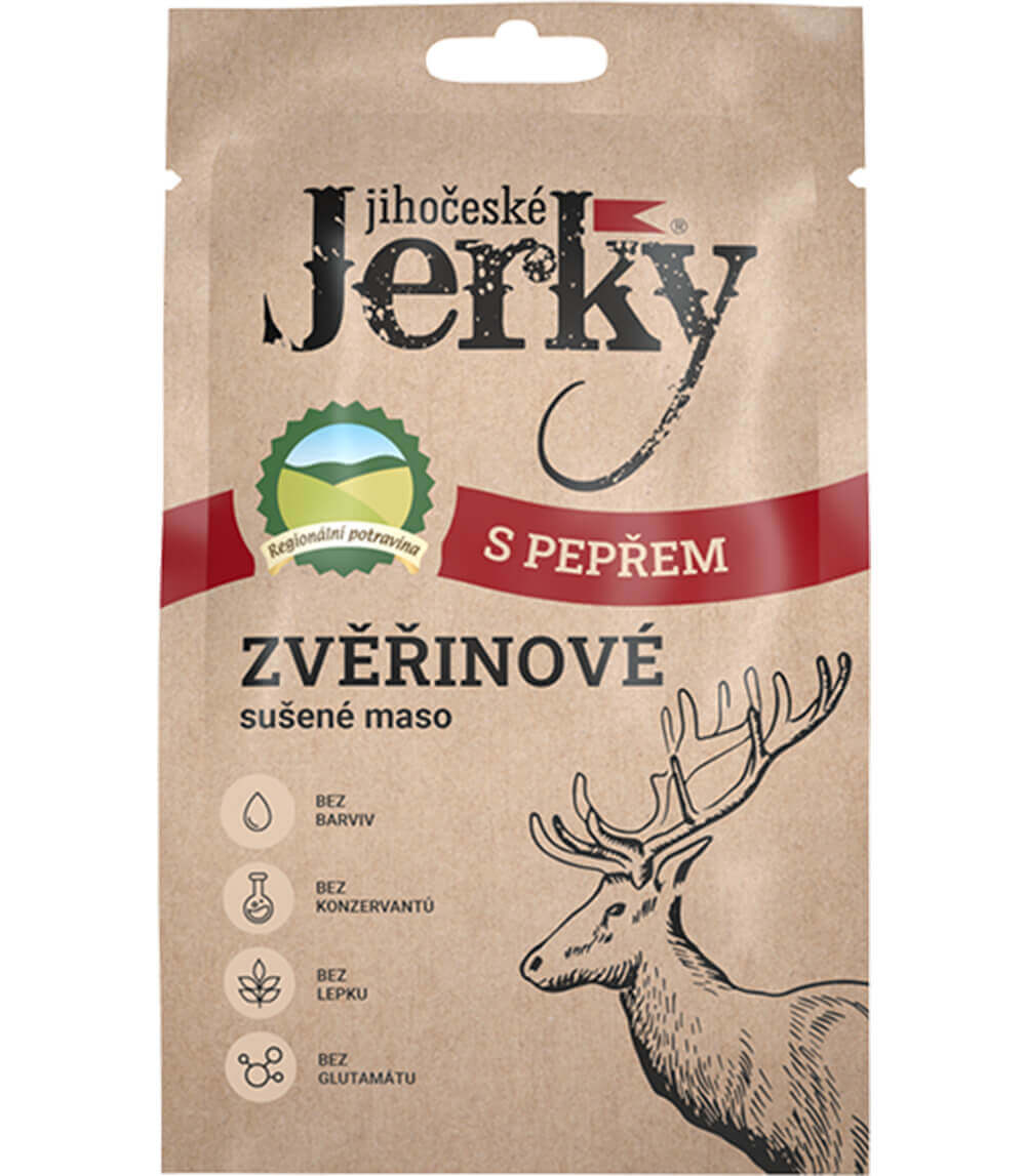 Jihočeské Jerky Krůtí s pepřem 20g