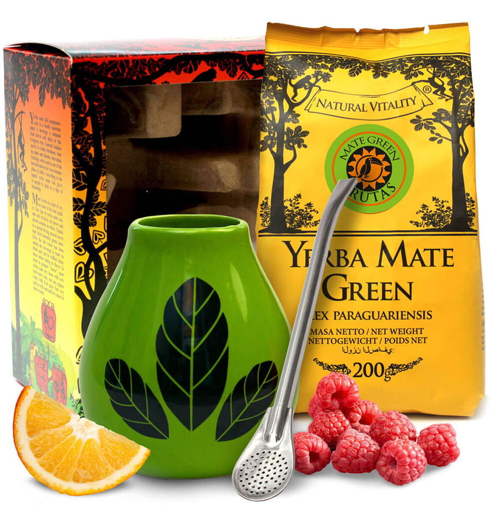 (POŠKOZENO) Mate Green Dárková sada Yerba Frutas + bombilla + kalabasa