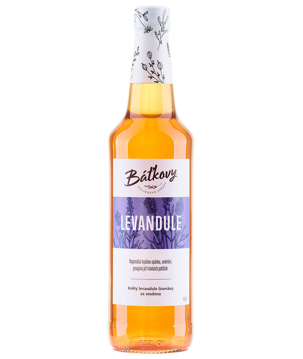 Báťkovy bylinkové sirupy (DMT) Levandulový sirup 500ml