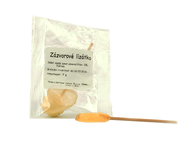 Natural Jihlava Zázvorové lízátko 7g