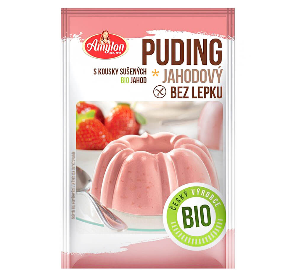 Bio Puding jahodový Amylon 40g