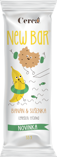 Cerea NEW BAR banán & sušenka 33g