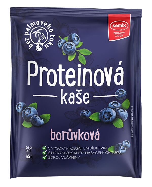 SEMIX Proteinová kaše borůvková 65g