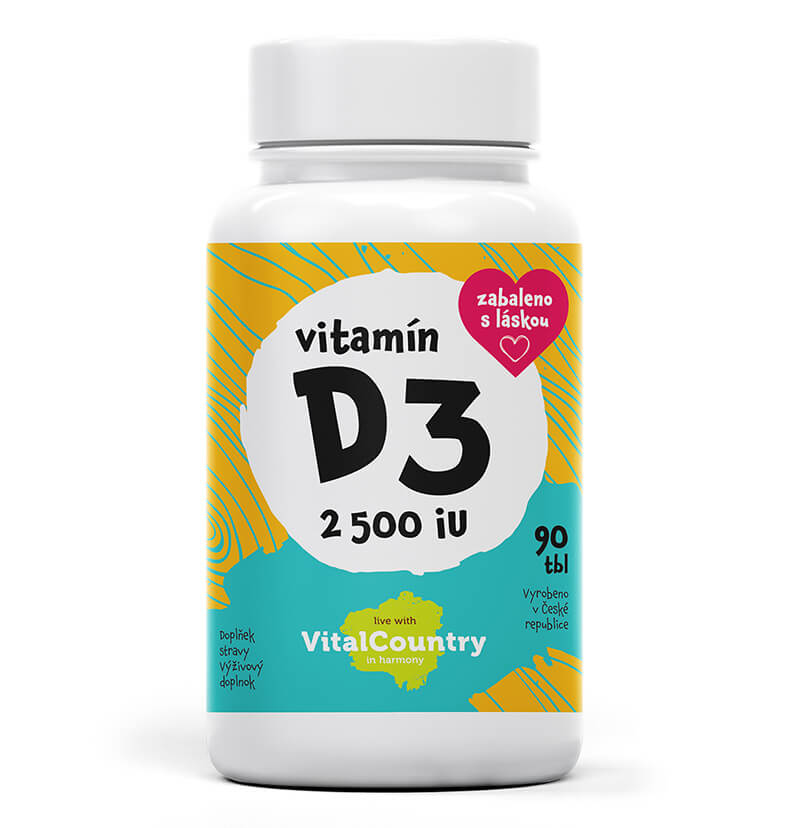 Vital Country Vitamín D3 2500IU 90 tablet