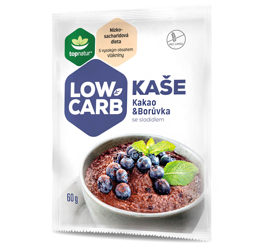 Topnatur Low carb kaše Kakao a borůvka 60g