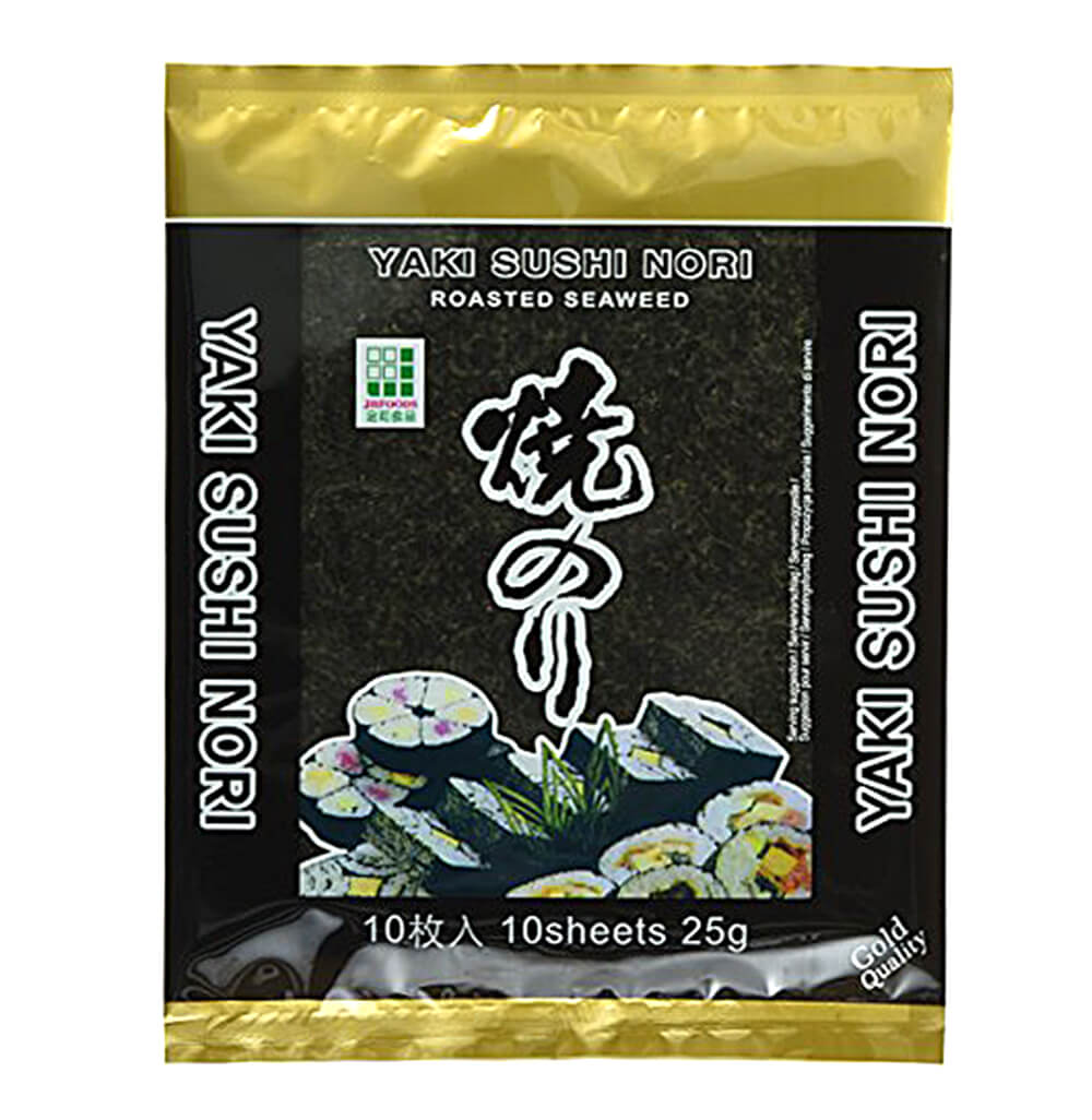 JHFOODS Yaki Sushi Nori Gold pražené mořské řasy 25g (10 plátků)