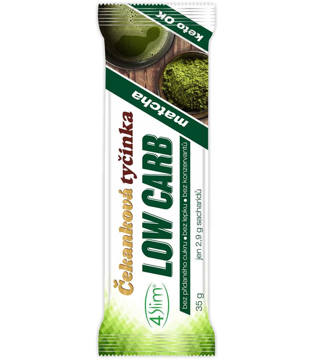 4Slim Čekanková tyčinka LOW CARB matcha 35g