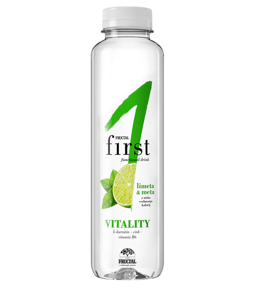 Levně Fructal Funkční voda Vitality limetka - máta 500ml