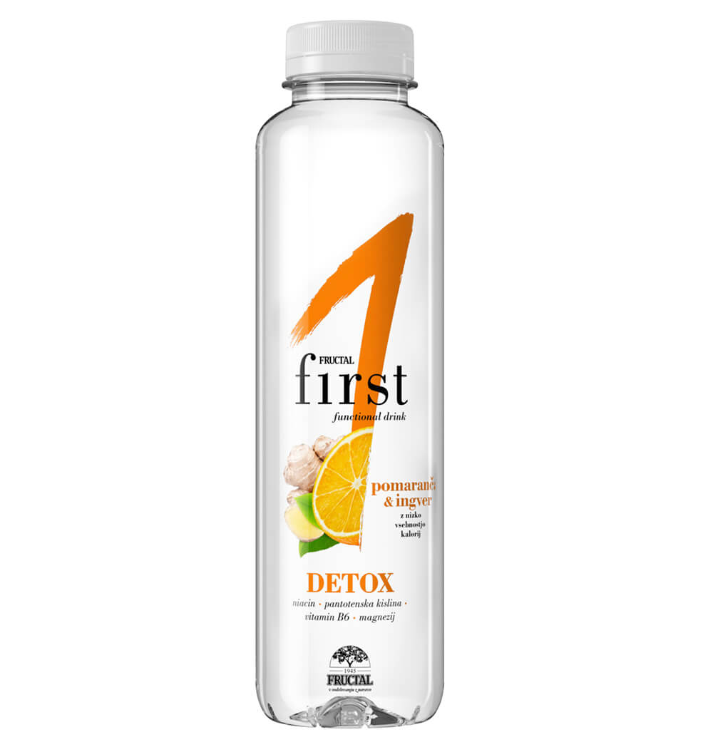 Fructal Funkční voda Detox pomeranč zázvor 500ml