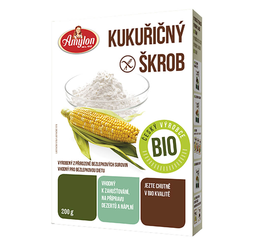 Bio kukuřičný škrob Amylon bez lepku 200 g