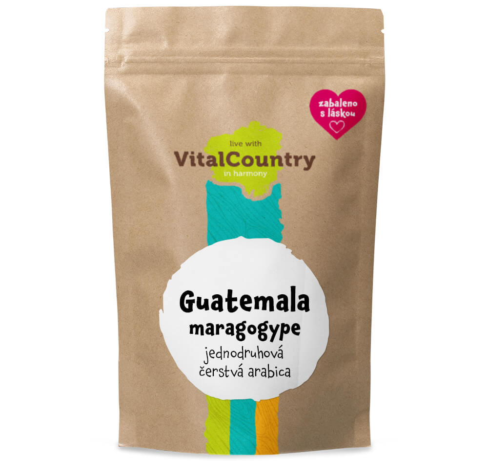 Vital Country Guatemala Maragogype Množství: 500g, Varianta: Zrnková