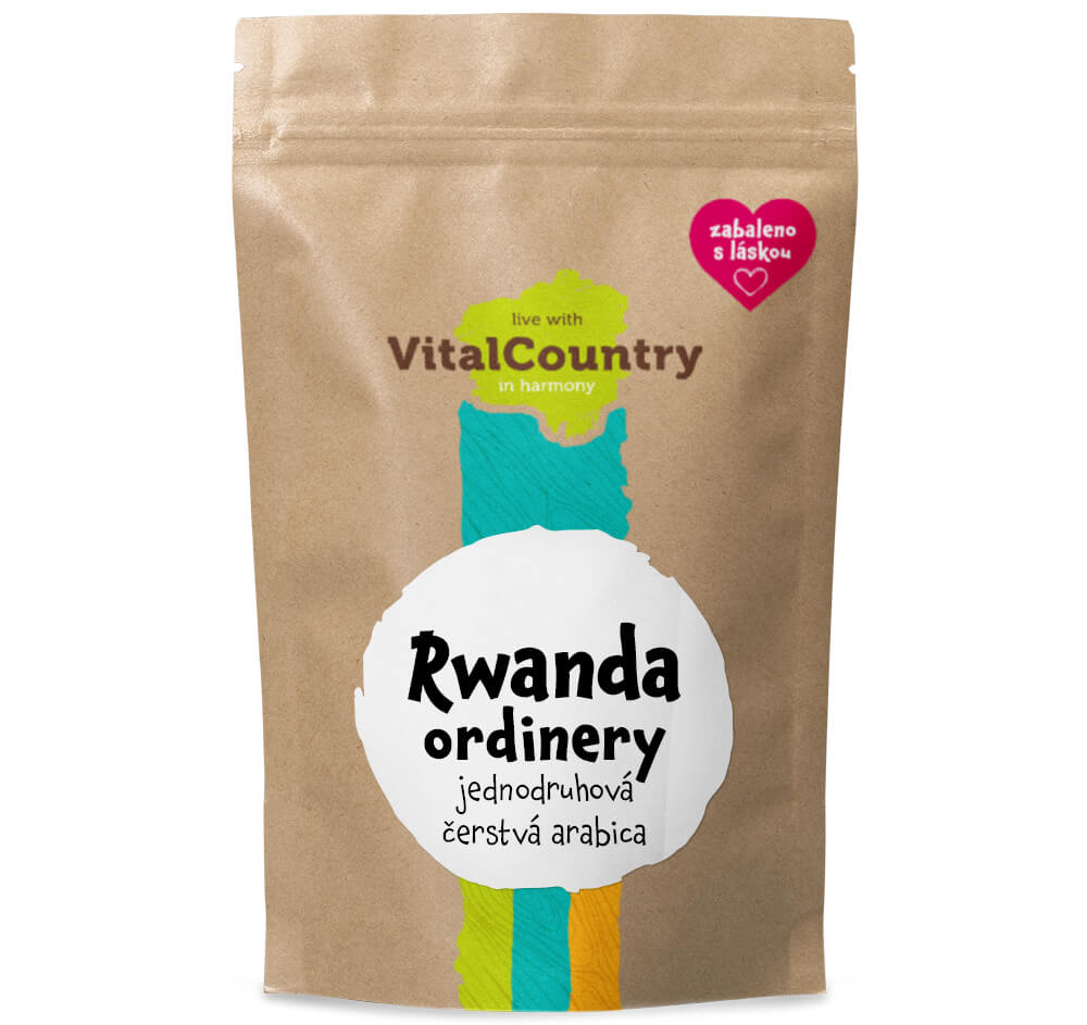 Vital Country Rwanda Ordinery Množství: 1kg, Varianta: Zrnková