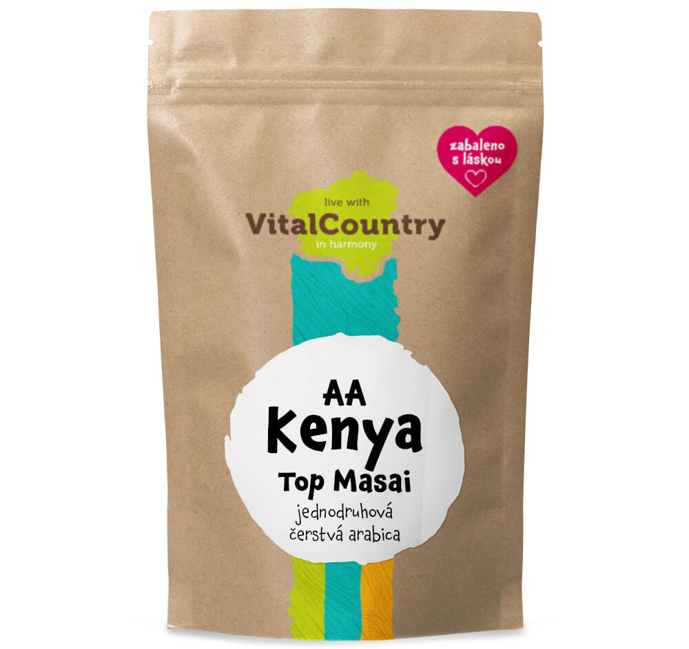 Vital Country Kenya AA Top Masai Množství: 1kg, Varianta: Zrnková