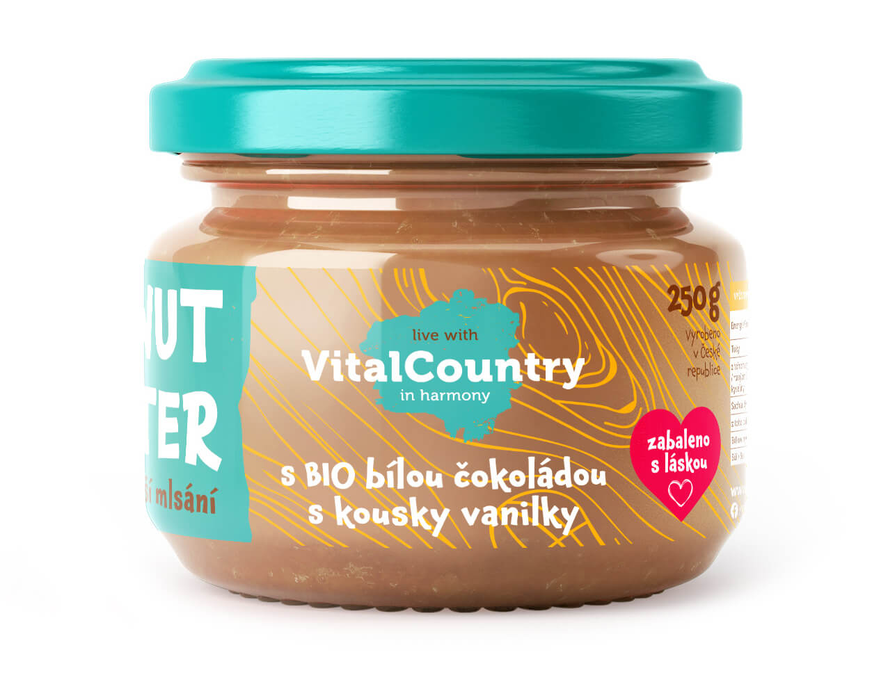 Vital Country Arašídové máslo s bílou čokoládou a vanilkou Množství: 250 g