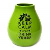 Kalabasa keramická zelená Keep Calm 350 ml