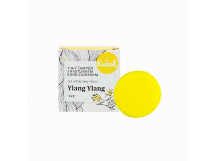 Kvitok Tuhý šampon s kondicionérem pro světlé vlasy Ylang Ylang (25 g) - krásně pění