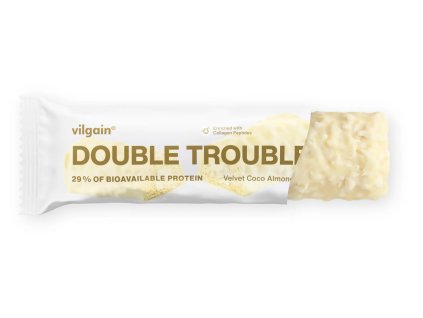 Vilgain Double Trouble Protein Bar - Kokosovo-Mandlový krém
