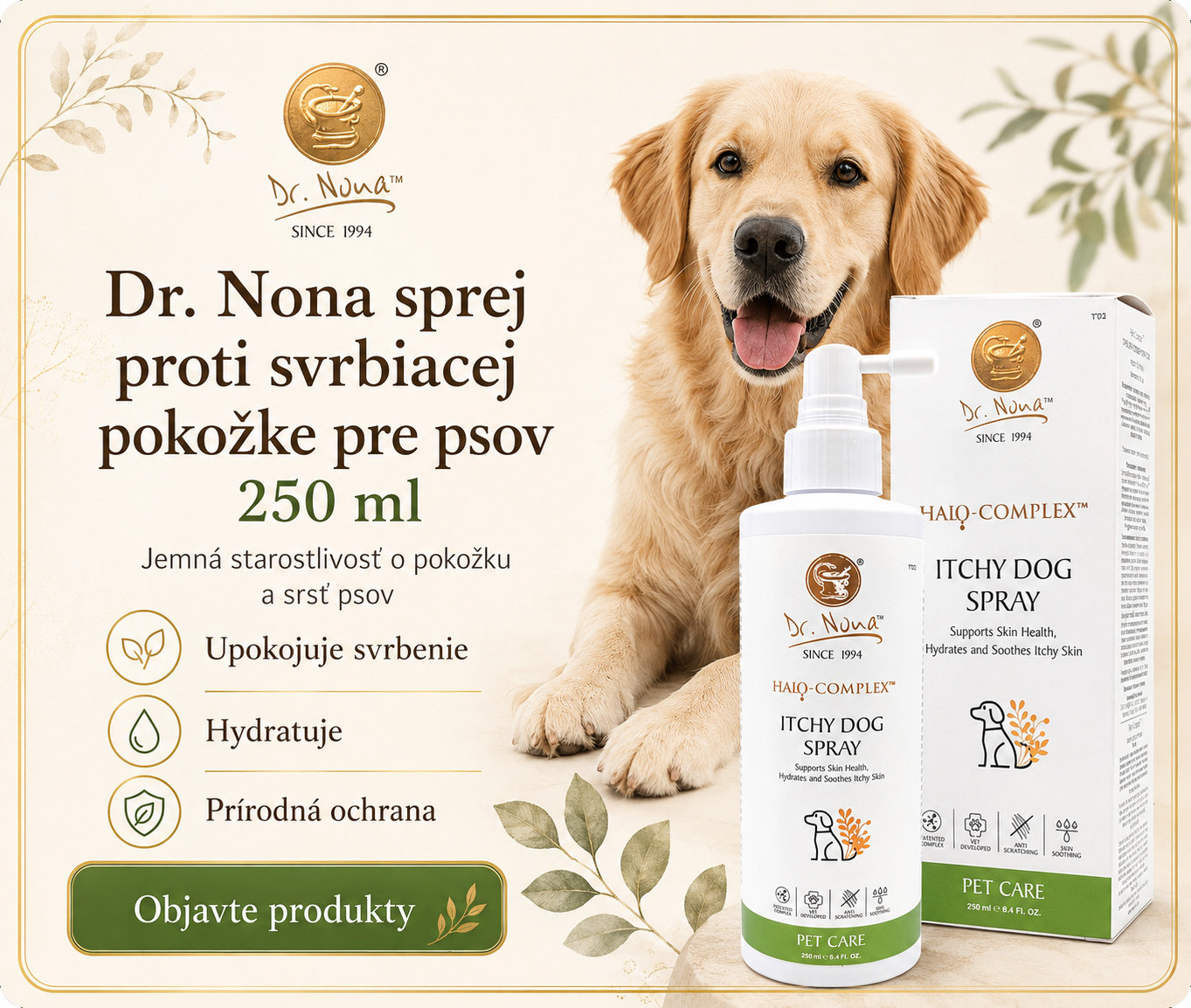 Dr Nona sprej proti svrbiacej pokožke pre psov 250ml