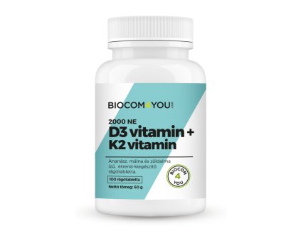 Biocom vitamín D3 2000 IU-K2 100 tab.