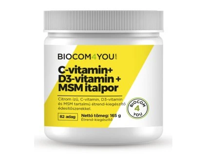 Biocom C-vitamín+D3+MSM nápojový prášok