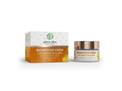 18017 bioaktivni krem s 24 karatovym zlatem 50 ml green idea