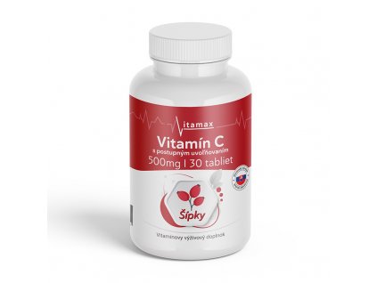 Vitamín C 500mg / 30 tablet - Šípka s prodlouženým účinkem