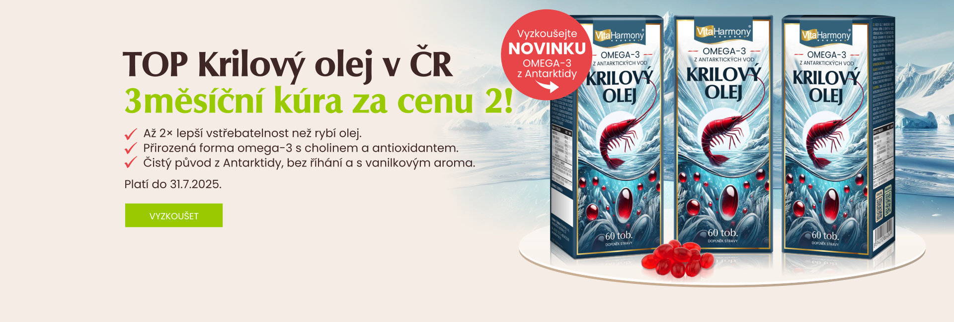 Krilový olej - 3 měsíční kůra