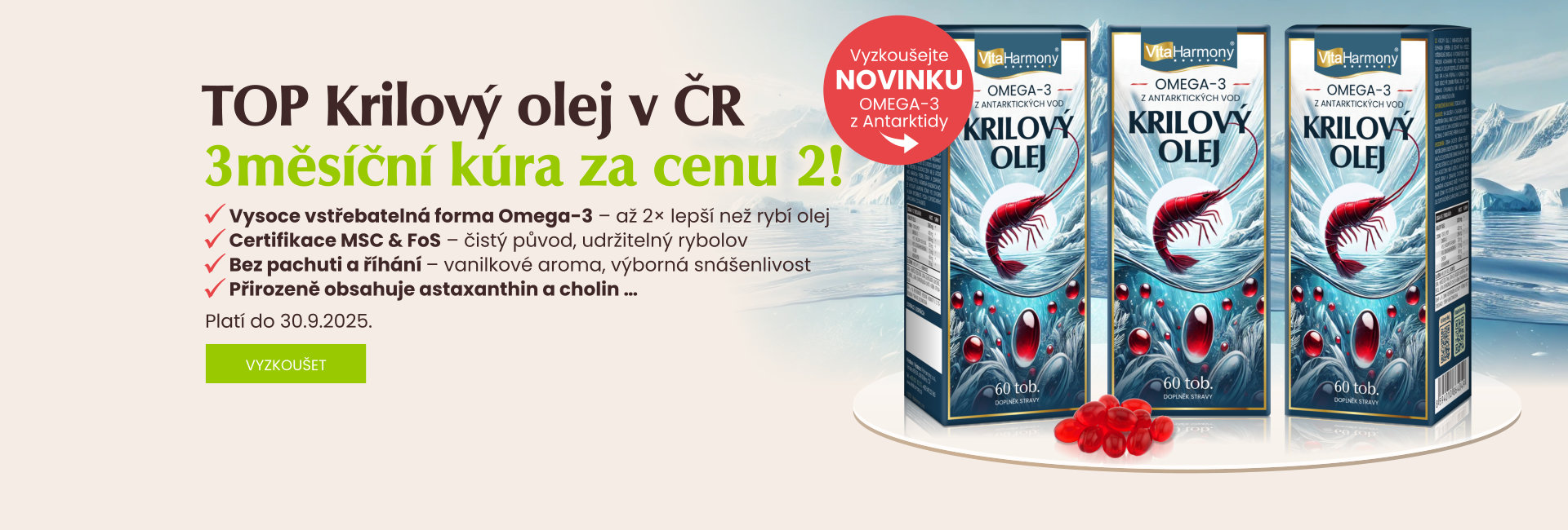 Krilový olej - 3 měsíční kůra