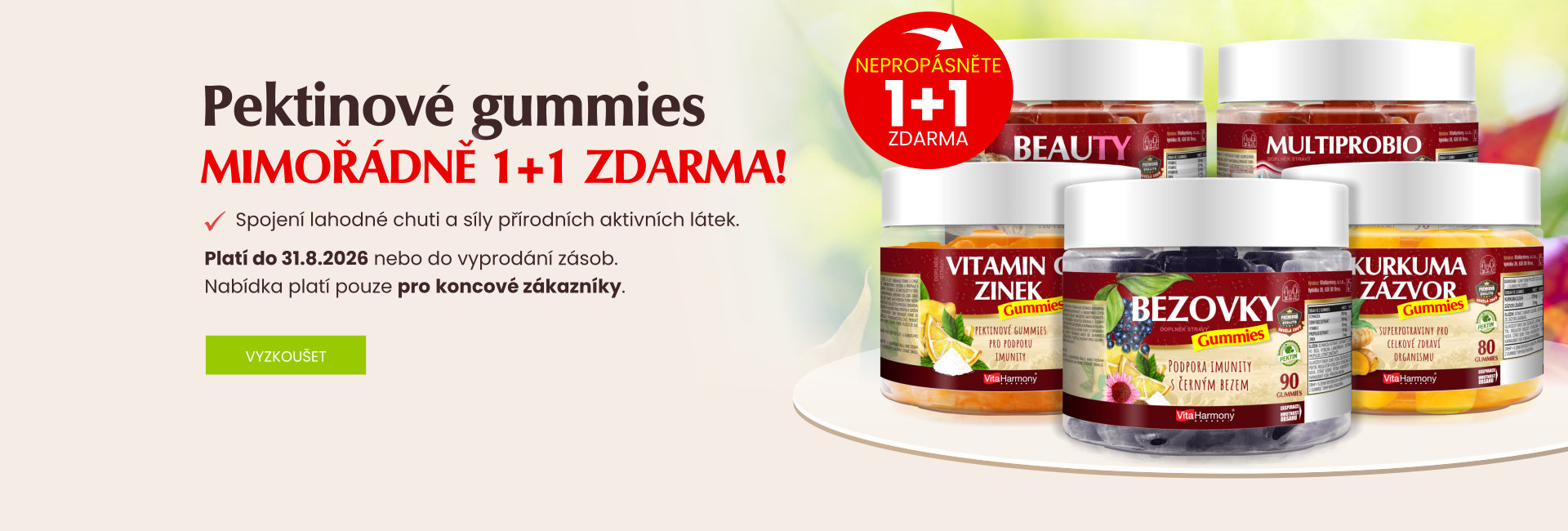 Pektin gummies 1+1 ZDARMA
