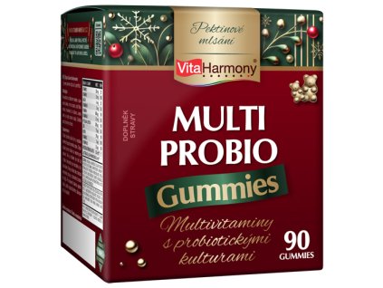 Vánoční balení MultiProbio gummies zleva