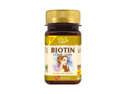 Biotin + Zinek + Selen (80+7 tbl. ZDARMA)