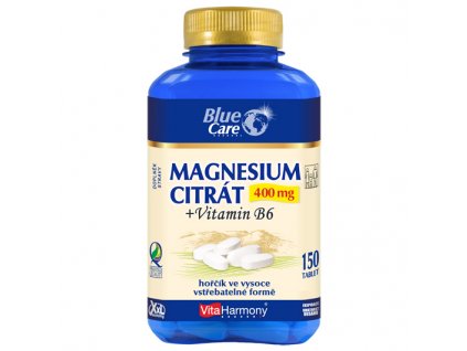 Magnesium citrát 400 mg + vitamin B6 XXL (150 tbl.)