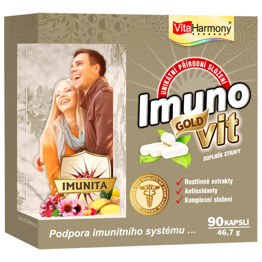Imunovit® GOLD (90 cps.) + Komplex vitaminů B Repelent - 60 tbl. za 1 Kč