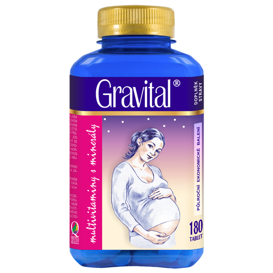 Gravital® XXL (180 tbl.) +Kyselina listová 400 µg - 90 tbl. za 1 Kč