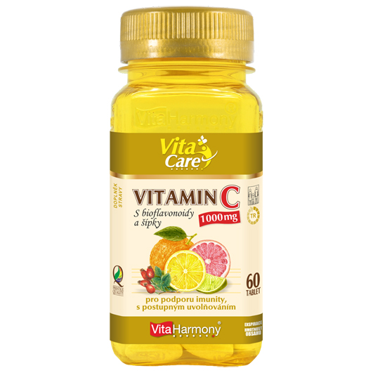 Vitamin C 1.000 mg s bioflavonoidy a šípky s postupným uvolňováním 60tbl.
