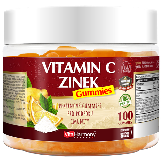 XXL Vitamin C & Zinek Gummies, 100 gummies