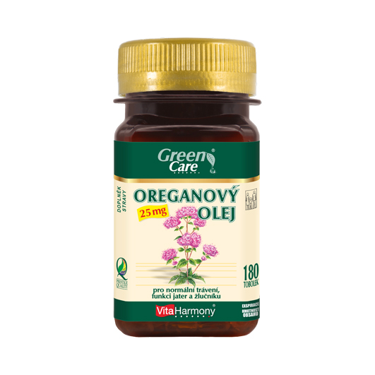 Oreganový olej 25 mg - 180 tob.