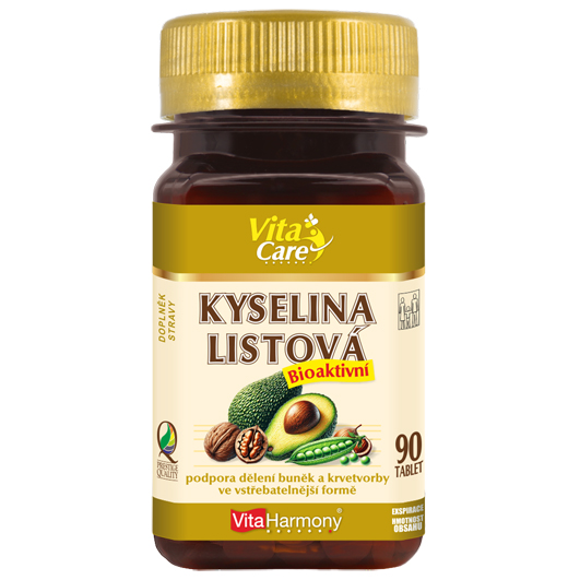 Kyselina listová (methylfolát) Bioaktivní 400 µg - 90 tbl.