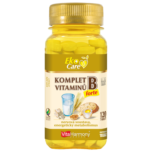 Komplet vitaminů B forte (120 tbl.) Eko