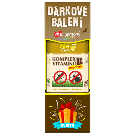 Dárkové balení - Komplex vitaminů B Repelent  (300 tbl.) s UV testerem - sleva -10%