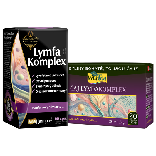 Zvýhodněný balíček - LymfaKomplex, 90 cps + Čaj - VitaLymfatický systém ZDARMA