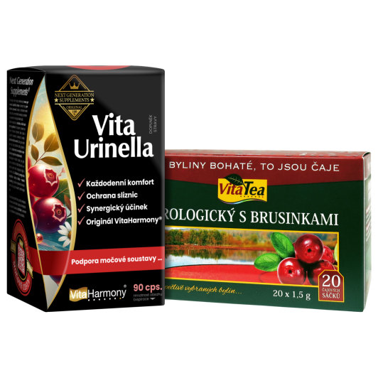 Zvýhodněný balíček - VitaUrinella, 90 cps + Čaj - Urologický s brusinkami ZDARMA