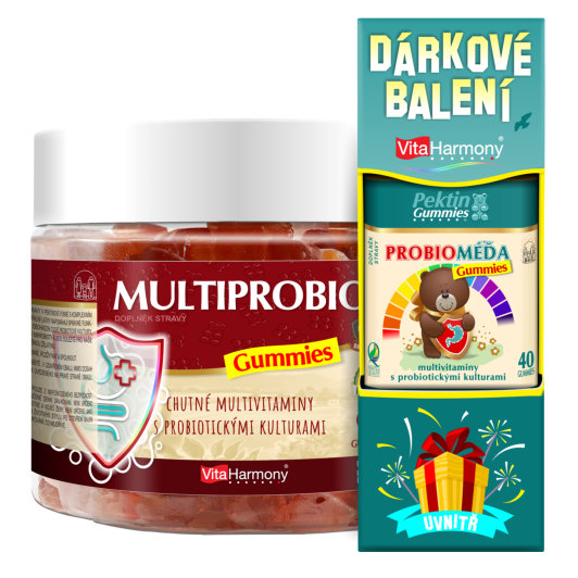 XXL MultiProbio Gummies - 90 gummies + ProbioMéďa - 40 gummies ZDARMA