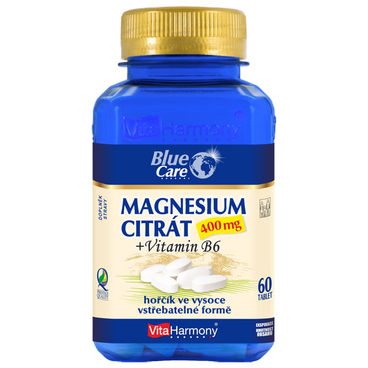 Magnesium citrát 400 mg + Vitamin B6 (60 tbl.)