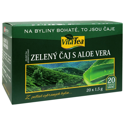 Čaj - Zelený s Aloe vera (20 čaj. sáčků)