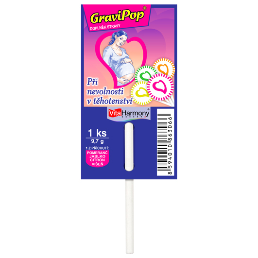 GraviPop® lízátko - 1 ks - citrón