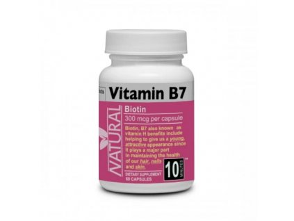 Vitamín B7 Biotín (vitamín H), 300mcg,